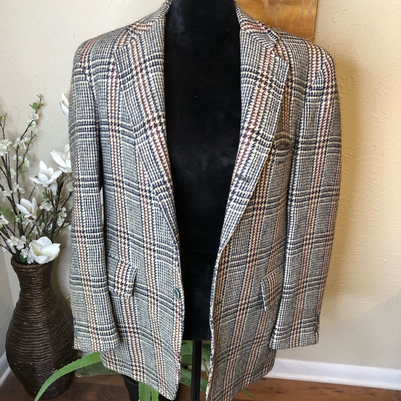 The Andover Plaid Oversized Unisex Blazer Large - Picture 7 of 11